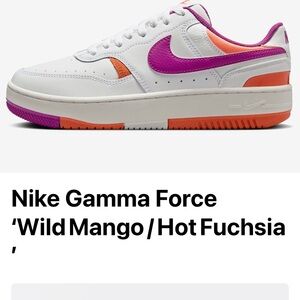 Nike Gamma Force Sneakers with White and Orange women’s  7.5